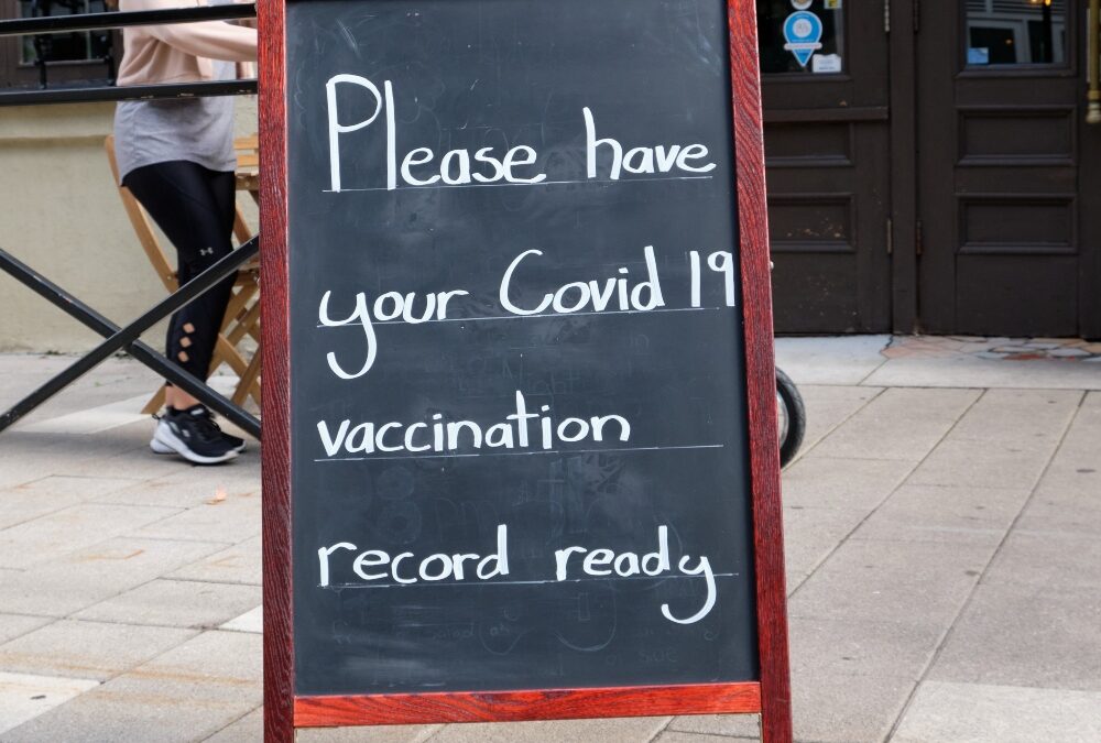 Covid Vaccination Status Sign