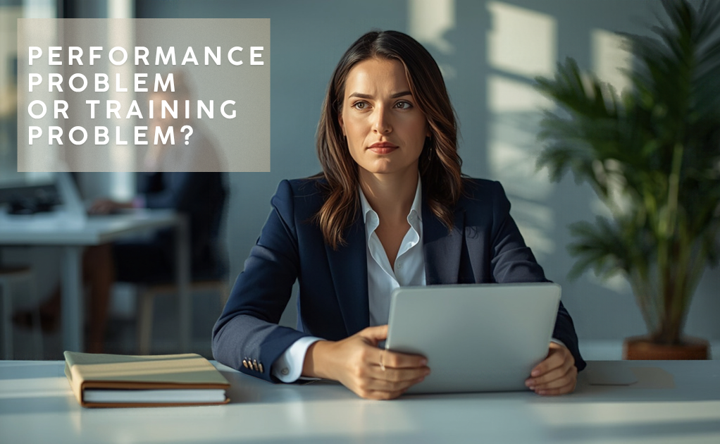 Employee performance problem or training problem in the workplace